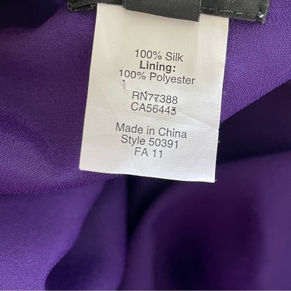 J. Crew Deep Purple Lined Silk Sweetheart Waist Tie Mini Dress 50391 EUC Size 2 - Picture 7 of 9